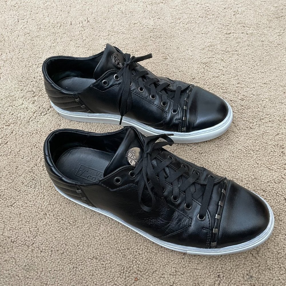 Versace Collection Black Leather Sneaker V900 576 (made in Portugal)